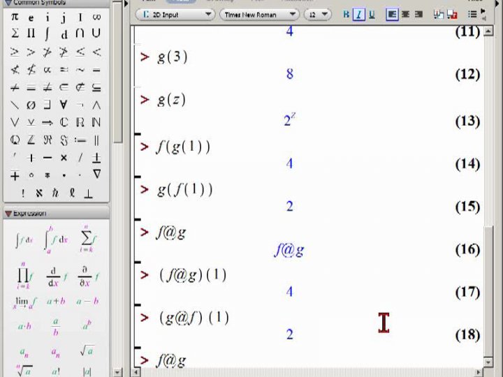 M1 2014-06-04 06 Komposition von Funktionen in Maple