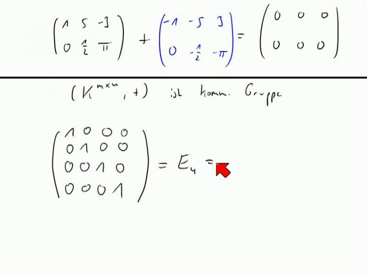 M2 2013-11-06 02 Algebraische Strukturen auf Mengen von Matrizen